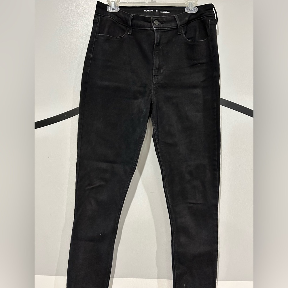 12 tall old navy super skinny high rise black jeans